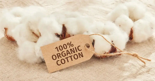 Coton bio avec étiquette 100% organic cotton - matière naturelle pour linge de lit écologique