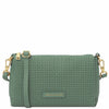 Sac Bandoulière en Cuir Tressé - Dedalo TL142577 - Vert