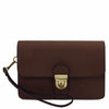 Pochette en Cuir Homme - Oliver - Marron foncé