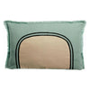 Coussin Bicolore Laly Rectangle 40x65 - Vert Opaline