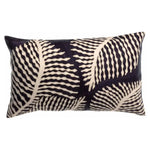 Coussin Bleu Brodé - Flora Marine 40x65 Vivaraise