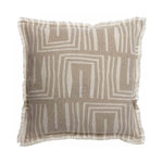 Coussin Lin Imprimé Tina Naturel Vivaraise