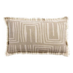 Coussin Lin Imprimé Tina Naturel Vivaraise