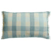 Coussin bleu à carreaux - modèle Kate Myosotis - 40 x 65 cm