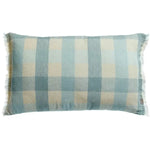 Coussin bleu à carreaux - modèle Kate Myosotis Coussin Dorsey