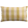 Coussin jaune à carreaux - modèle Kate bronze - 40 x 65 cm