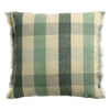Coussin vert à carreaux - modèle Kate - 45 x 45 cm