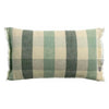 Coussin vert à carreaux - modèle Kate - 30 x 50 cm