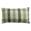 Coussin vert à carreaux - modèle Kate - 40 x 65 cm