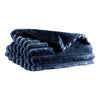 Jeté de Lit Fausse Fourrure Marine - Alice - 180x260 cm