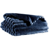 Jeté de Lit Fausse Fourrure Marine - Alice - 240x260 cm