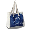 Sac Cabas Gypso Bleu - Coton Bio - Blanc et bleu