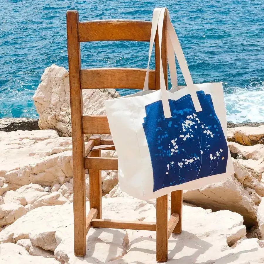 Sac Cabas Gypso Bleu - Coton Bio La Cerise sur le Gâteau