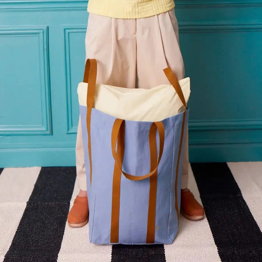 Sac Cabas Maxi coton bio - Poppins Iona Bluetiful 48x33x33 La Cerise sur le Gâteau