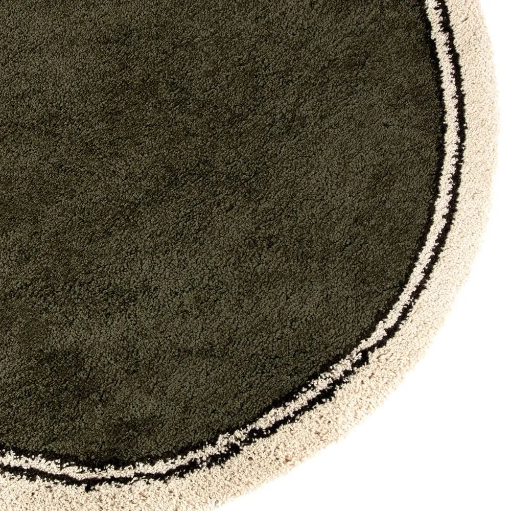 Tapis Rond Many Olive Dia 160 – Design Moderne et Cocooning Vivaraise