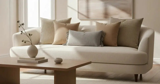 Guide des différentes tailles de coussins pour canapé et lit - petits, grands et coussins rectangulaires