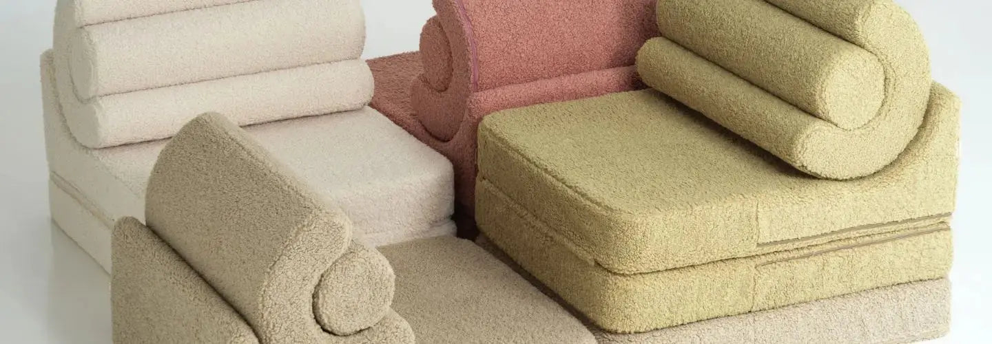 Fauteuils modulables en coloris pastels - Wigiwama