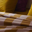 Housse de couette ocre rayé La Cerise sur le Gâteau