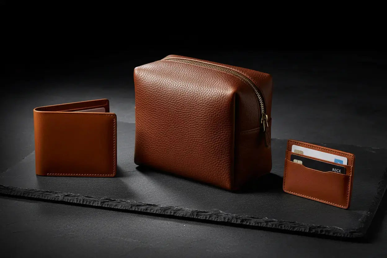 Accessoires en cuir premium Tuscany Leather - portefeuille, porte-cartes et trousse de toilette en cuir pleine fleur, Coussin Dorsey