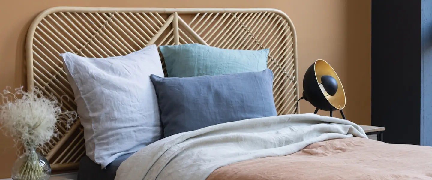 linge de lit en coton dans une chambre  épurée - Collection nouveautés