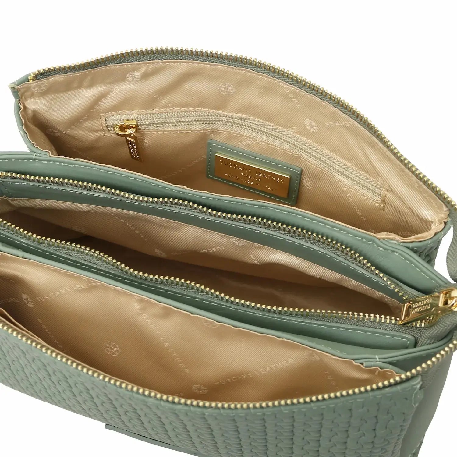 Sac Bandoulière en Cuir Tressé - Dedalo TL142577 Tuscany Leather