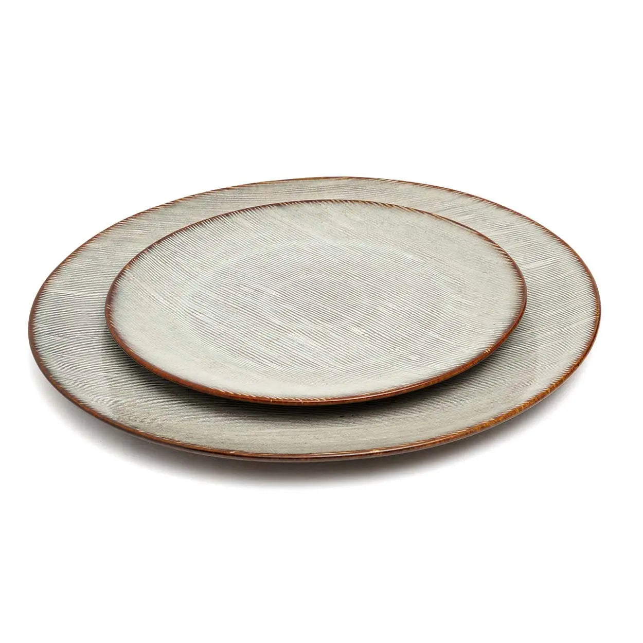 Assiettes plates en céramique Peniche - Lot de 4 Bazar Bizar
