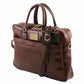 Cartable en Cuir Porte Ordinateur Avec Poche Frontale - Urbino TL141241 - marron - Tuscany Leather