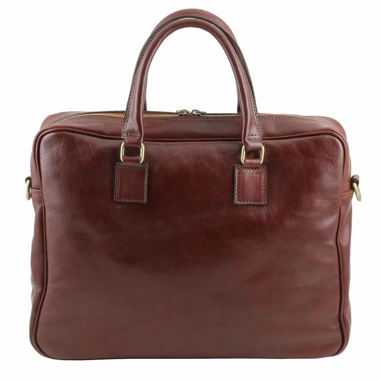Cartable en Cuir Porte Ordinateur Avec Poche Frontale - Urbino TL141241 - marron - Tuscany Leather