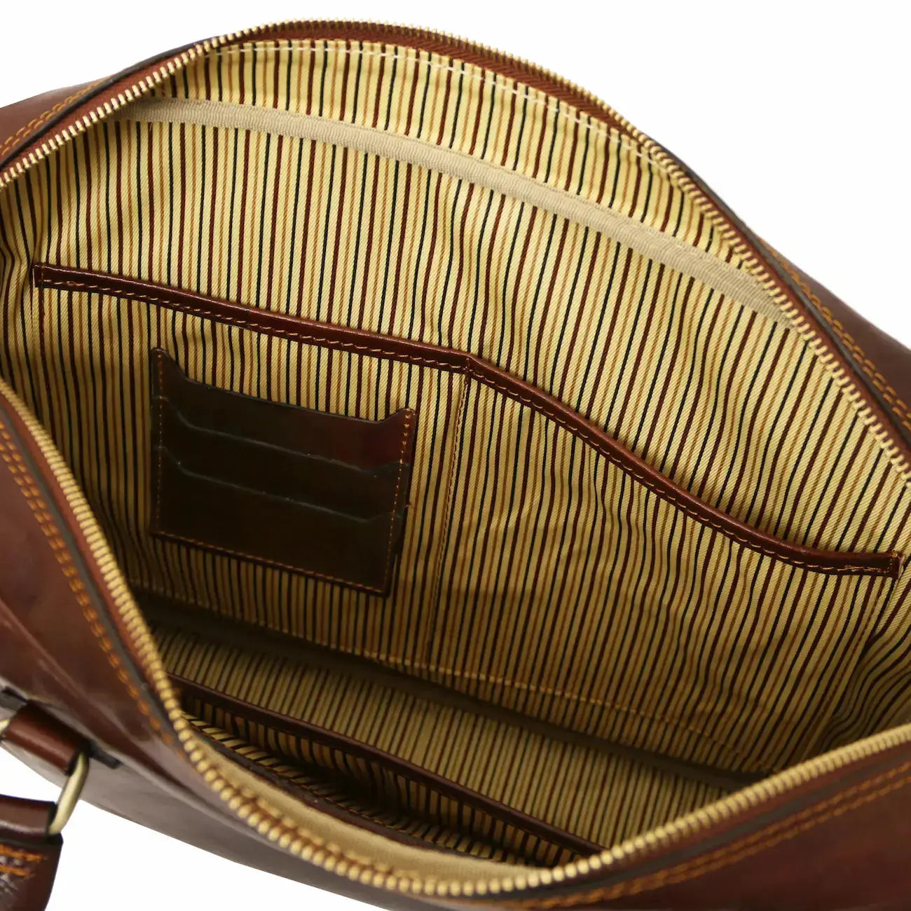Cartable en Cuir Porte Ordinateur Avec Poche Frontale - Urbino TL141241 - marron - Tuscany Leather