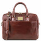 Cartable en Cuir Porte Ordinateur Avec Poche Frontale - Urbino TL141241 - marron - Tuscany Leather