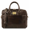 Cartable en Cuir Porte Ordinateur Avec Poche Frontale – URBINO TL141241 - Marron foncé