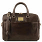 Cartable en Cuir Porte Ordinateur Avec Poche Frontale - Urbino TL141241 - marron foncé - Tuscany Leather