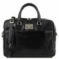 Cartable en Cuir Porte Ordinateur Avec Poche Frontale - Urbino TL141241 - noir - Tuscany Leather