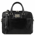 Cartable en Cuir Porte Ordinateur Avec Poche Frontale - Urbino TL141241 - noir - Tuscany Leather
