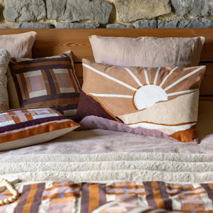 Coussin Brodé Elie Cuivre 40x65 cm Vivaraise