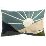 Coussin Brodé Elie vert de gris 40x65 cm Vivaraise