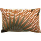 Coussin Brodé Ewan Fougère Rectangulaire - 100% coton - couleurs automnales Vivaraise