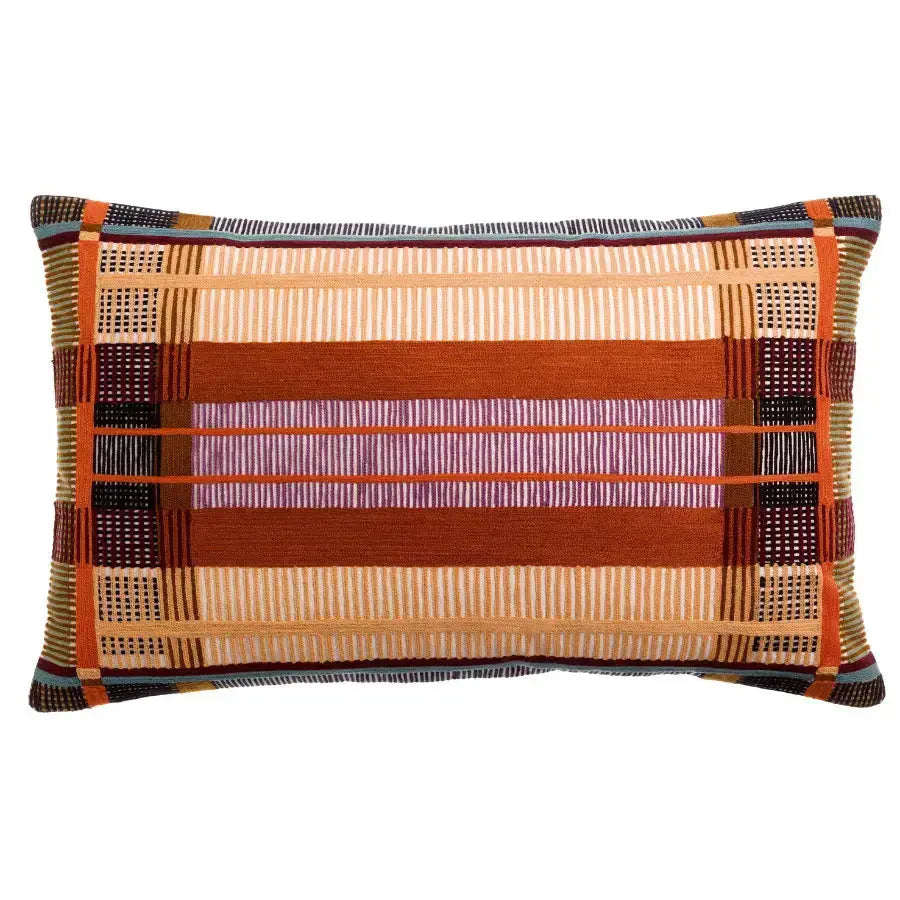 Coussin Brodé Kaël Multicolore 40x65 cm - Vivaraise