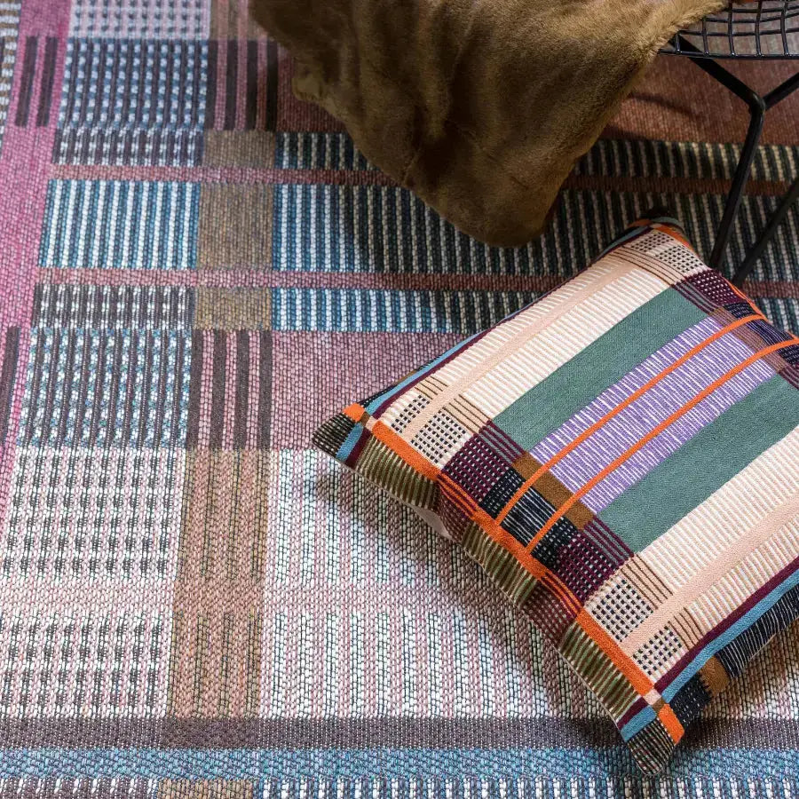 Coussin Brodé Kaël Multicolore Vivaraise