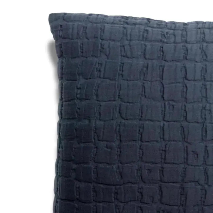 Coussin Carré Coton Swami Marine - 45X45 Vivaraise