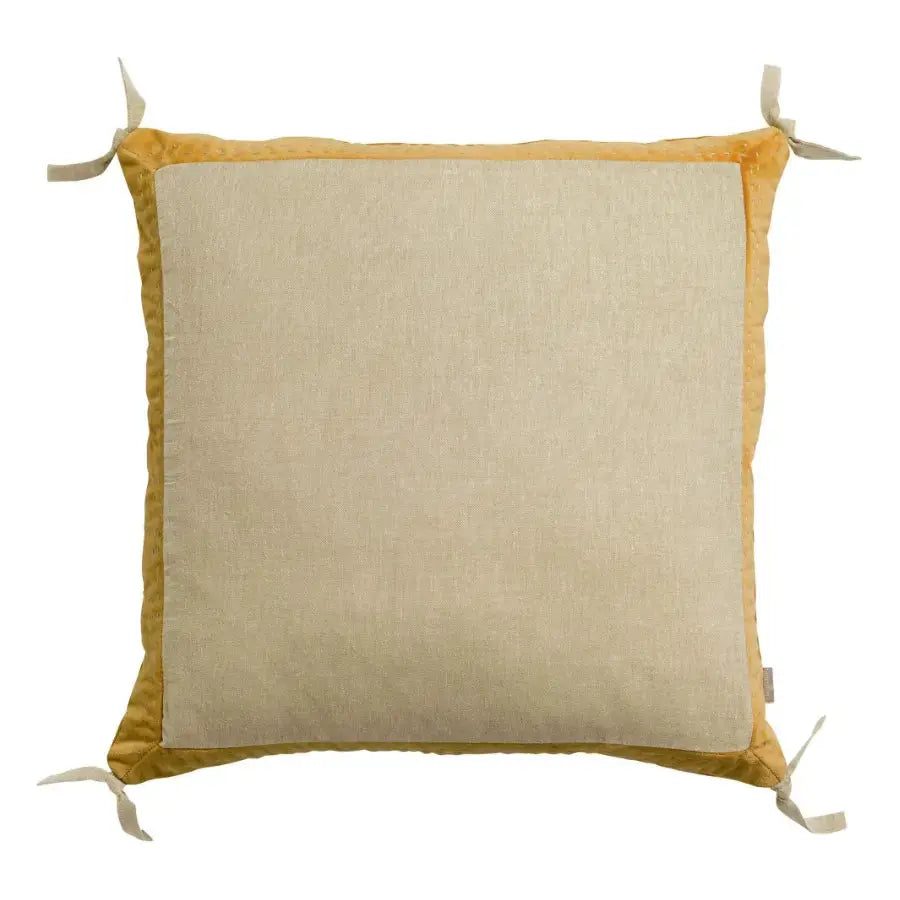 Coussin Chambray Jaune - Elise Maîs Vivaraise