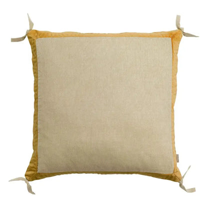 Coussin Chambray Jaune - Elise Maîs Vivaraise