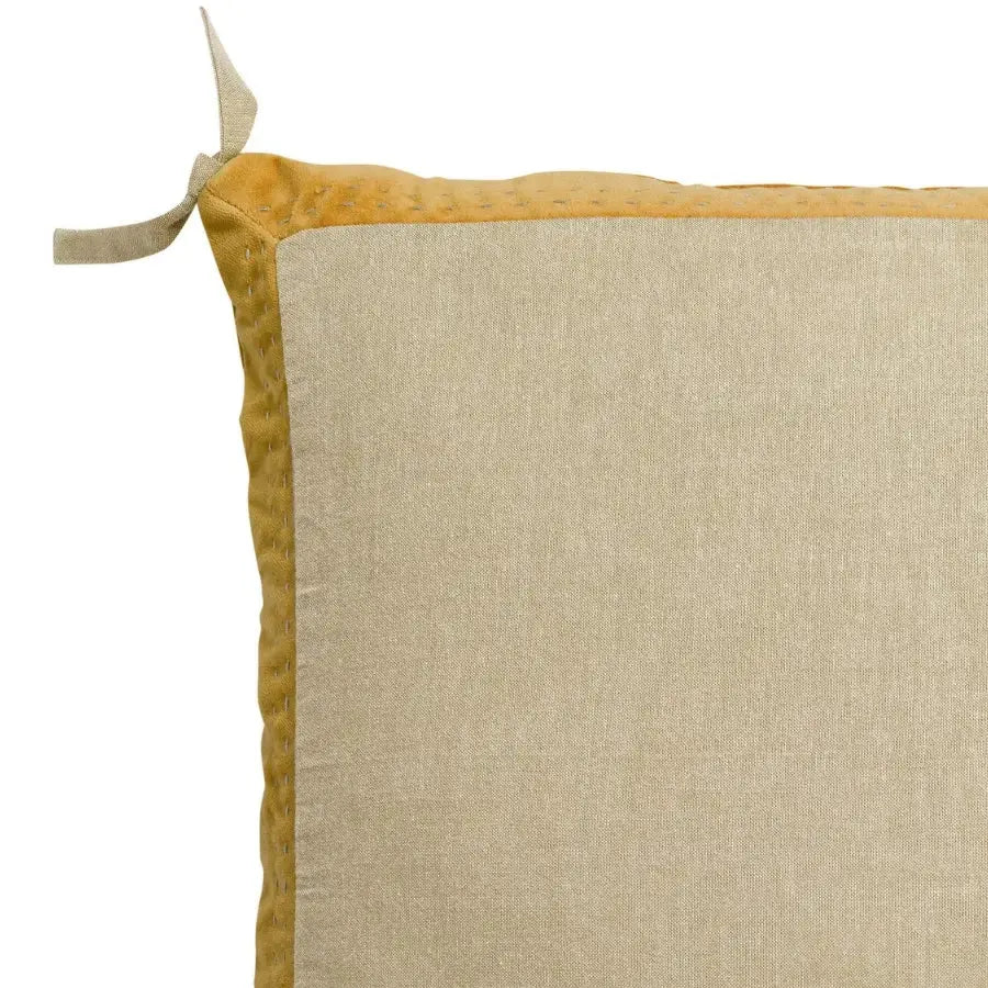 Coussin Chambray Jaune - Elise Maîs Vivaraise