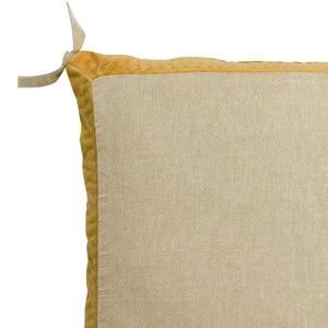 Coussin Chambray Jaune - Elise Maîs Vivaraise