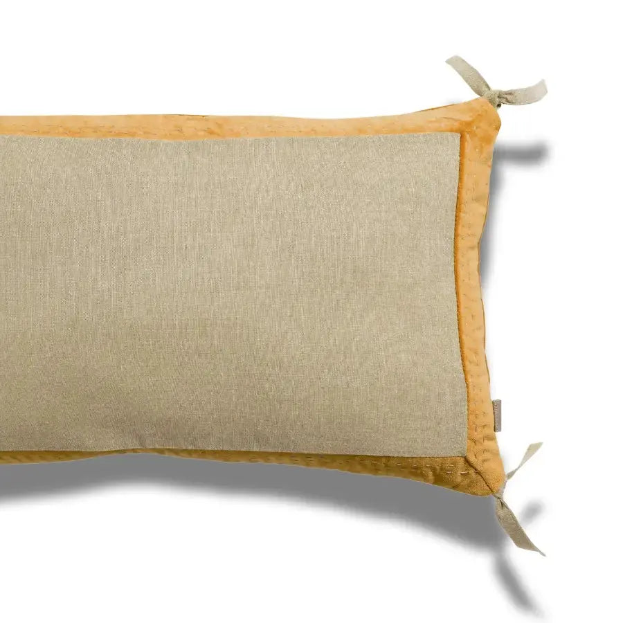 Coussin Chambray Jaune - Elise Maîs Vivaraise