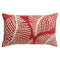 Coussin Coton Brodé - Flora Papaye - 40x65