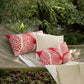 Coussin Coton Brodé - Flora Papaye - 40x65 Vivaraise