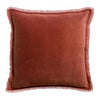 Coussin Coton Uni Fara Sienne - 45X45 CM