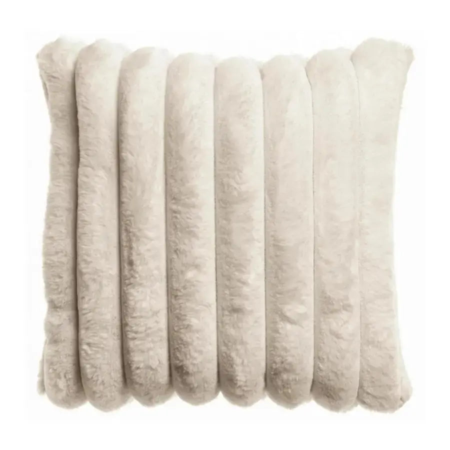 Coussin Fausse Fourrure Blanc Neige- Alice Vivaraise