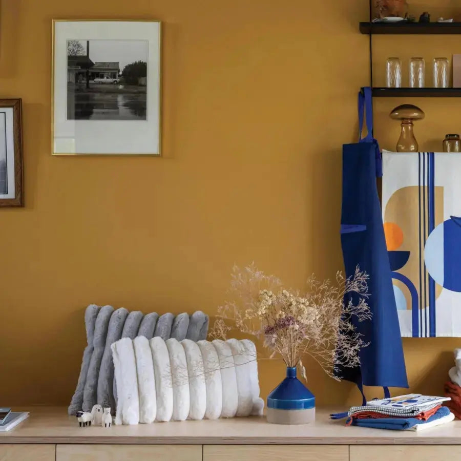 Coussin Fausse Fourrure Blanc Neige- Alice Vivaraise